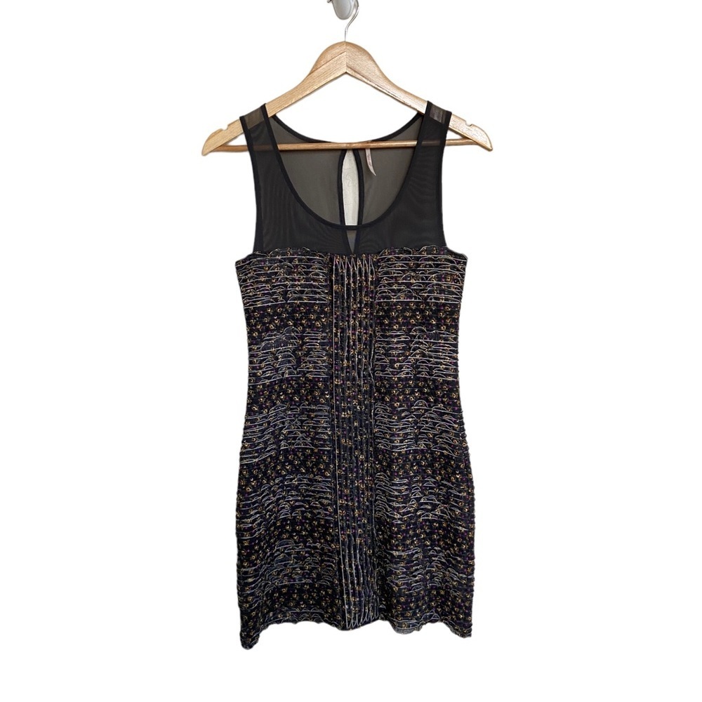 Free People Black Ruffle Lined Dress